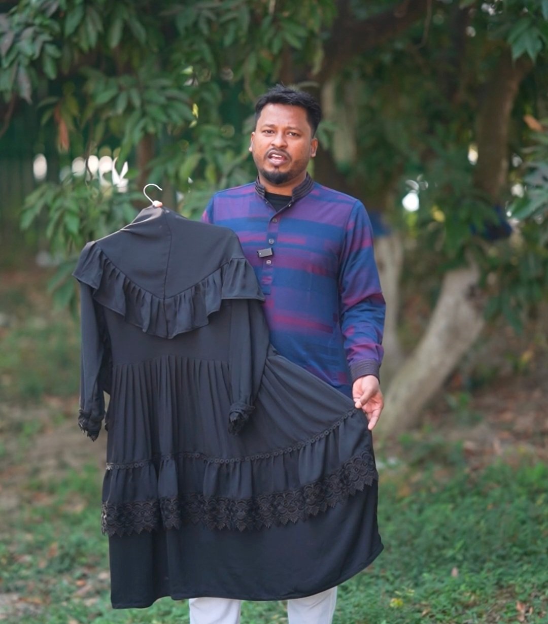 M-058 black বেবি বোরখা