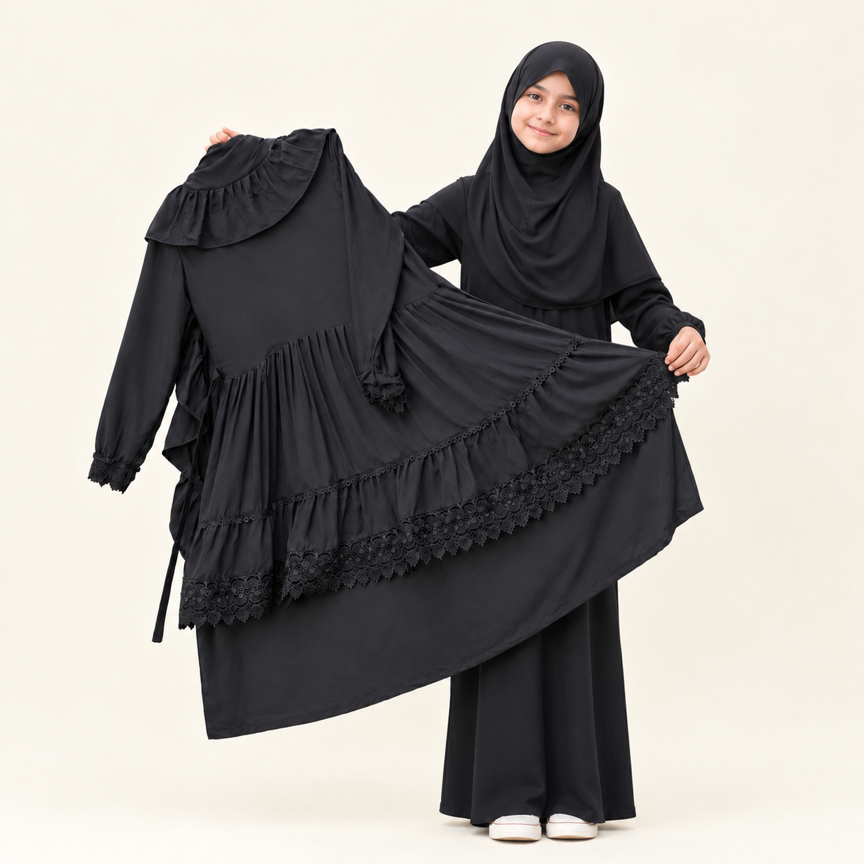 M-058 black বেবি বোরখা - Image 3